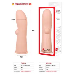 Насадка на член Kokos Extreme Sleeve ES.01 розмір M Kokos SO1271 101366 - мініатюра 2