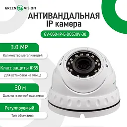 Антивандальна IP камера GV-060-IP-E-DOS30V-30 - мініатюра 4