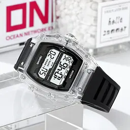 Чоловічий наручний годинник 2296WTBK White-Black Skmei acs0030040 - мініатюра 5