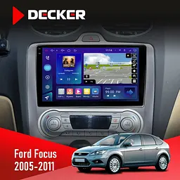 Штатна магнітола Ford Focus 2 2005-2011 Climate Decker D9-009 4x64, DSP, 4G, 2k Decker (НФ-00008187)