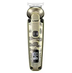 Машинка для стрижки VGR V-095, 3 в 1, 16 насадок, LED display, Gold