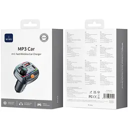 АЗП FM модулятор WIWU QC031 MP3 Car PD20W+QC3.0 2USB-A/1C Black - мініатюра 2