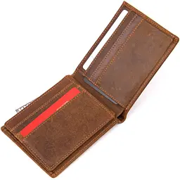 Портмоне унісекс матове 20421 Vintage коричневе - мініатюра 4