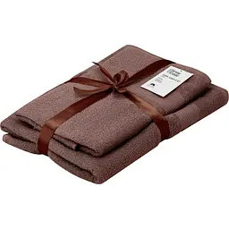 Набір рушників махрових Ardesto Essence 50х90 см 70х140 см 2 шт. 100% бавовна коричневий (ART2358BR) 