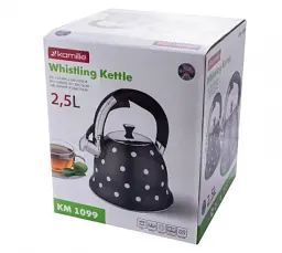 Чайник із свистком Kamille KM-1099 2,5л чорний - мініатюра 6