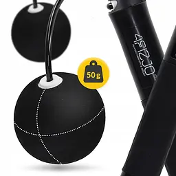 Скакалка з лічильником 4FIZJO 2 в 1 провідна/бездротова Black (P-5905973402200) - мініатюра 4