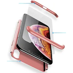 Чохол-накладка GKK 3 in 1 Hard PC Case Apple iPhone XS Max Rose Gold - мініатюра 2