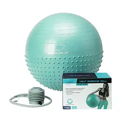 М'яч для фітнесу Power Play 4003 65 см, Green із насосом