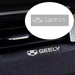 Наліпка з логотипом GEELY метал, на клейкій стрічці 1шт (універсальна)