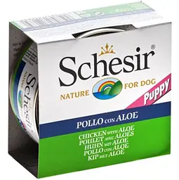 Влажный корм для щенов Schesir Chicken Aloe Puppy курица с алоэ 150 г 712639