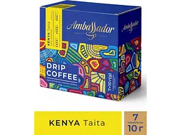 Кава в дріпах AMBASSADOR 10г*7шт Kenya
