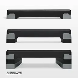 Степ-платформа EasyFit Step-B 3-ступінчаста чорно-сіра  - мініатюра 2