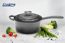 Ківш з кришкою Heinner чавунний емалірований сірий мармур 1.8 л (HR-ZVC-C19) - мініатюра 5
