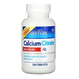 Кальцій 21st Century (Calcium Citrate + D3 Max) - 120 таблеток