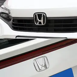 Емблема решітки задня Honda Хром 140x113 мм Пластик на скотчі (Завод) - мініатюра 3