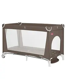 Манеж дитячий ігровий з матрацом і сумкою для транспортування Piccolo Chocolate Brown 125*65 см CARRELLO коричневий - мініатюра 3
