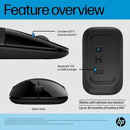 Мишка HP Z3700 Dual Wireless/Bluetooth Silver (758A9AA) - мініатюра 7