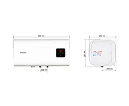 Водонагрівач Mixxus EWH-14050 CUBE WET(Н) 50 л, 2,0 кВт, "мокрий" ТЕН, горизонтальний, квадратний, білий (WH0614) - мініатюра 7