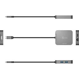 Багатопортовий мультиадаптер J5create JCD3191-N, USB Type-C 5-в-1 білий - мініатюра 3