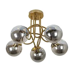 Люстра кульки модерн Levistella 7529910-5 BRZ+BK