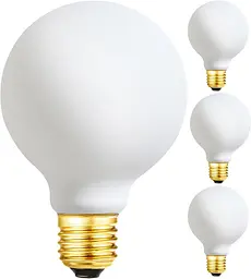 Світлодіодна лампа Leools G25/G80 Dimmable Flick-Free Matt 6W Матове скло CRI95 Теплий білий 600LM, 60W Еквівалент Вінтажна