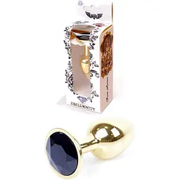 Анальна пробка Boss Of Toys Boss Series - Jewellery Gold Plug Black S, BS6400020, Золотий / Чорний