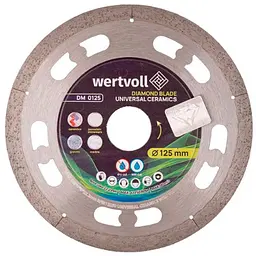 Диск відрізний алмазний MasterTool кераміка Wertvoll 125мм Universal Ceramics