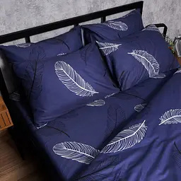 Комплект постільної білизни Moon&Star Микросатин Premium Night Feathers Полуторний 143х210 наволочки 2х50х70 - мініатюра 4