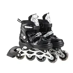Роликові ковзани RL2501Black колеса PVC, розмір S 30-33, зі світлом
