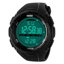 Наручний годинник чоловічий Skmei 1025 Black, 1025BK (15876) - мініатюра 2
