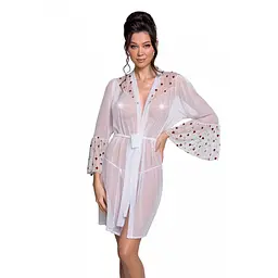 Повітряний пеньюар Passion LOVELIA PEIGNOIR L/XL, white - мініатюра 1