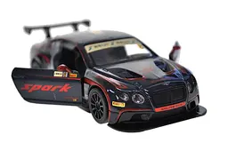 Іграшкова гоночна машинка Bentley Continental GT3 1:43 Автопром металева 4345/4364, в коробці нар. 14,5х6,5х7см - мініатюра 7
