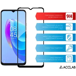 Скло захисне ACCLAB Full Glue Tecno Spark 10C Black (1283126564888) - мініатюра 3