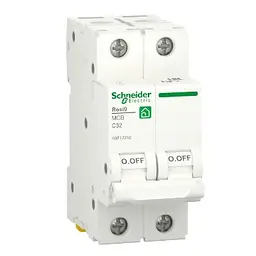 Автоматичний вимикач змінного струму Schneider Electric RESI9 32А, 2P, крива C, 6кА