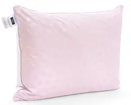 Подушка пухова MirSon Karmen №1807 Bio-Pink середня пух 90% 50х70 см біло-рожева (2200003011968) - мініатюра 2