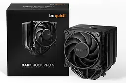 Кулер для процесора be quiet! Dark Rock Pro 5, Black, алюміній/мідь, 1x135 мм + 1x120 мм, для Intel 1851/1700/1200/115x, AMD AM5/AM4, до 270 Вт, висота 168 мм (BK036) - мініатюра 6