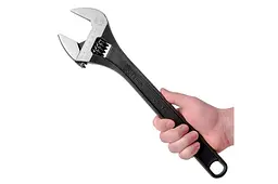 Ключ розвідний Intertool 375 мм (0-50 мм) фосфатований XT-0065 - мініатюра 6