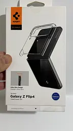 Оригінальний протиударний чохол для Samsung Galaxy Z Flip4 Spigen Ice Shield прозорий Crystal Clear (ACS05131) - мініатюра 2