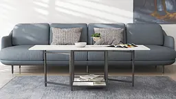 Стіл журнальний трансформер Куб Комбо Ferrum-decor 540x532x500 Чорний метал ДСП Бетон 16 мм (FRD-105155) - мініатюра 5