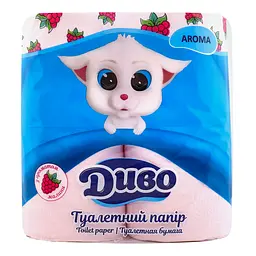 Туалетний папір Диво Aroma Малина, двошаровий, 4 рулони - мініатюра 4