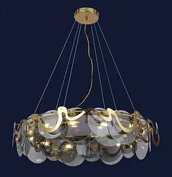 Сучасна підвісна люстра світильник Levistella 761LLP02-12(800) BRZ+BK - мініатюра 2