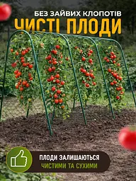 Садова опора-арка для витких рослин з сіткою (2.4 м) — Металевий каркас для огірків, квітів, винограду та клематисів - мініатюра 6