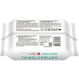 Серветки вологі для рук та тіла Сніжна Панда Антимікробні 99.9% Green Fresh 100 шт. - мініатюра 2
