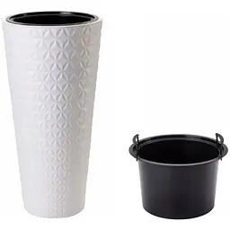 Горщик для квітів Form-Plastic Diamant слім-40 63 л білий (2950-011)