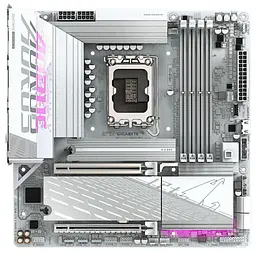 Материнська плата Gigabyte B860M AORUS ELITE WIFI6E ICE (B860M AORUS ELITE WIFI6E ICE) (Socket 1851, Intel B860, Micro-ATX) Б/в