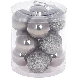 Набір ялинкових куль BDI-147-147 12 шт. Сірий shop (6900147147627)