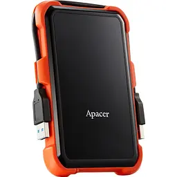 Зовнішній жорсткий диск Apacer AC630 2.5" 1TB USB 3.1 black/orange (AP1TBAC630T-1) - мініатюра 3