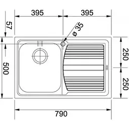 Кухонна мийка Franke Logica line LLL 611-79 101.0381.809 - мініатюра 2