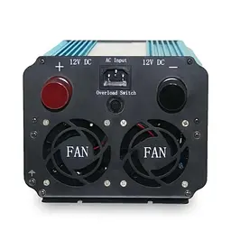 Перетворювач напруги Power Inverter Wimpex WX-7100 UPS з зарядкою інвертор чиста синусоїда LED дисплей 12 Вт 220 Вт Синій 7000 Вт - мініатюра 5