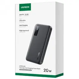 Батарея універсальна Ugreen 10000mAh 20W PD, QC/3.0, USB-A, USB-C Black (PB311) (25742) - мініатюра 3